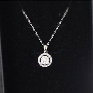 1 Carat Moissanite Sterling Silver Necklace